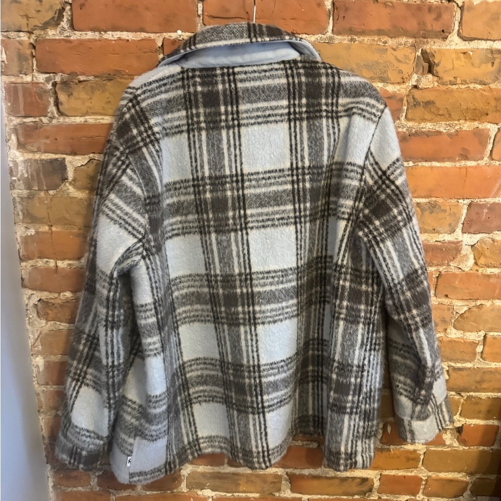 Hollister Plaid Wool Oversized Jacket L
